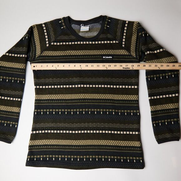 Columbia Women’s M Geometric Fleece Pullover Sweater Weather Multicolor Crewneck - Picture 7 of 7
